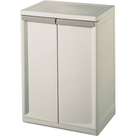 sterilite 2-shelf storage cabinet