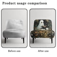 thumbnail image 6 of HELLHERO Ghost Anti Scratch Stain Protection Armless Accent Slipper Chair Cover Dustproof Armless Accent Chair Soft Cover for Armless Chair, 6 of 8