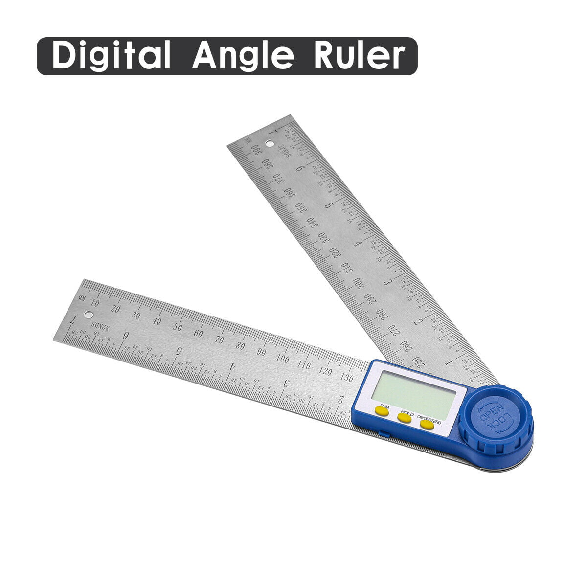 LCD Portable Electronic Digital Angle Measuring Meter Folding Ruler 400MM 