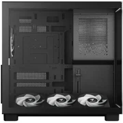 Gamdias ATLAS M4 pc case ATX 4x120mm PWM ARGB fans, adjustable angle lower fan mount, Front-Mounted PSU Design