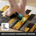 thumbnail image 6 of Marble Kitchen Rugs Sets of 2, Gold Black Non Slip Washable Kitchen Mats Cushioned Anti Fatigue, Comfort Floor Standing Mats for Kitchen Home Sink Office Laundry, 18'''' x 30''''+18'''' x 48'''', 6 of 6