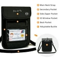 thumbnail image 3 of Travel Neck Pouch Neck Wallet with RFID Blocking Passport Holder Travel Pouch Neck Wallet (Black), 3 of 6