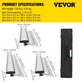 thumbnail image 6 of KFFKFF Drywall Skimming Blade, 10/16/24in Smoothing Knockdown Spatula Set, Extruded Aluminum & European Stainless Steel Construction Knife & High-impact End Cap, Finishing Tools for Sheetrock, 6 of 9
