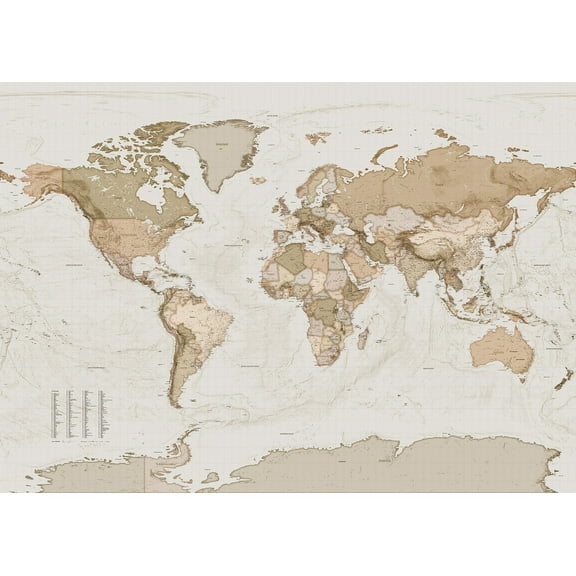 Earth Map Wall Mural
