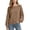 Coffee, variant on Women's Batwing Sleeve Horizontal Rib Knit Fall Winter Sweater, Boat Neck Puff Cuff Long Sleeve Casual Pullover Knit Tops for Women, Women's Khaki, Sizes S-2XL