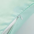 thumbnail image 2 of Zippered Pillowcase Ultra Soft Silky Satin Pillow Case Cover 2 Pack Home Bedding, Cyan, Standard (20" x 26"), 2 of 2