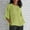 Mint Green, variant on Jacenvly Summer and Fall Tops for Women Crew Neck T Shirt Comfortable Ladies Stylish Cropped Sleeves Crewneck Cotton Line Loose Shirt Blouse