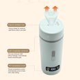 thumbnail image 3 of Portable Electric Kettle for Boiling Water 350ml Stainless Steel Anti-Spill Leak Proof Personal Hot Water Boiler with 4 Variable Presets Keep Warm Function for Travel Work, 3 of 9