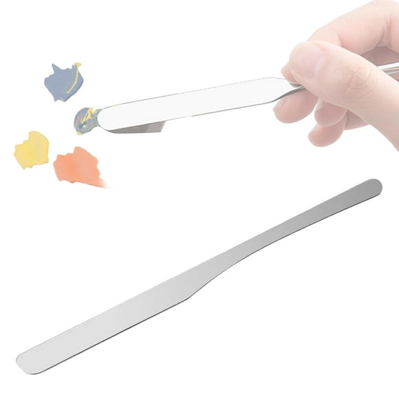 Paleta de mezcla de maquillaje de acero inoxidable Paleta de mezcla cosmética profesional duradera para arte de uñas Lápiz labial Fernando Paleta de mezcla cosmética