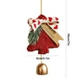 thumbnail image 3 of Loyerfyivos Christmas Tree Bell Ornaments,Plush Pendant Christmas Decoration Pendant,Christmas Tree Shape Hanging Plush Pendant and Gold Jingle Bell Gifts for Christmas Party Door Wall Decor (Red), 3 of 6