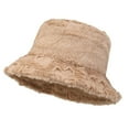 thumbnail image 2 of IROINNID Winter Bucket Hat for Women Warm Wool Thermal Hat Solid Thicken Daily All-Match Fisherman Hat,Khaki, 2 of 5