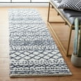 thumbnail image 2 of SAFAVIEH Arizona Teagan Geometric Shag Runner Rug, Ivory/Slate, 2'3" x 8', 2 of 8