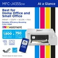 thumbnail image 6 of Brother INKvestment 4355 Wireless All-in-One Inkjet Printer with 1.8" Color Display Bundle with 3-Pack High Yield Color Ink Cartridges - Cyan/Magenta/Yellow + Super High Yield Black Ink Cartridge, 6 of 11