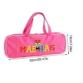thumbnail image 4 of Tdxkok Portable Mahjong Tile Storage Bag Zipper Carrying Case Cute Letter Design for Travel Party Game Storage B, 4 of 6