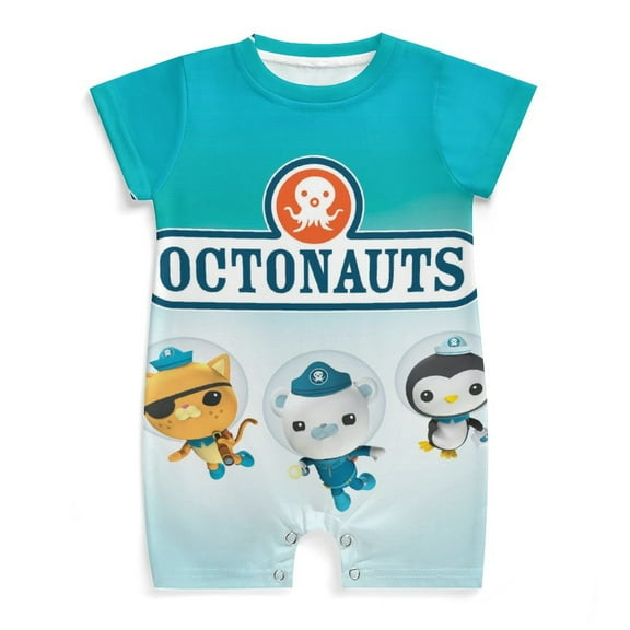 Poster The Octonauts Baby Romper Jumpsuit Summer Short Sleeve One-Piece Outfit Clothing Set Newborn Infant Toddler Bodysuits