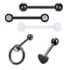 thumbnail image 5 of 5Pcs Acero Inoxidable Tragus Hoop Nose Eyebrow Jewellery - Negro, 14g, 5 of 9