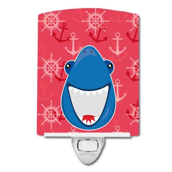 Caroline's Treasures BB6945CNL Shark Wide Open Ceramic Night Light, 6x4x3", multicolor