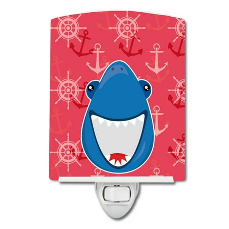 

Caroline s Treasures BB6945CNL Shark Wide Open Ceramic Night Light 6x4x3 multicolor