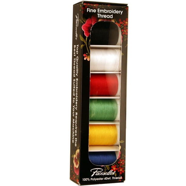 Hilos para Bordar Brother SAEP706 Paquete de 6, Poliéster 40wt