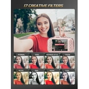 64MP 4K Digital Camera for Photography with Autofocus, 16X Zoom, Compact Design, Includes 32GB SD Card,Pink
