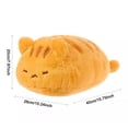 thumbnail image 2 of Crouching Cat Plush – Soft Ginger Cat Stuffed Animal with High-Elastic PP Cotton – Kawaii Cat Pillow for Relaxation, Nap, Home Decor – Yellow, 2 of 5