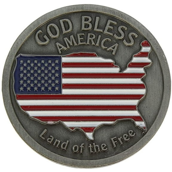 USA Flag God Bless America Pewter Lapel Pin