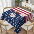 thumbnail image 2 of 4th of July Tablecloth 52x52 Inch Square Independence Day Patriotic Table Cloth Fabric Farmhouse American Flag Star Stripe Tablecloth Decorative for Picnic Party Holiday Home Indoor Outdoor, 2 of 6