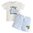 thumbnail image 2 of Trikvn Baby Boys Casual Summer Shorts Set Fishing Embroidery Top and Striped Seersucker Drawstring Elastic Waist Shorts Outfit for Beach Vacation Lounge Wear, 2 of 7