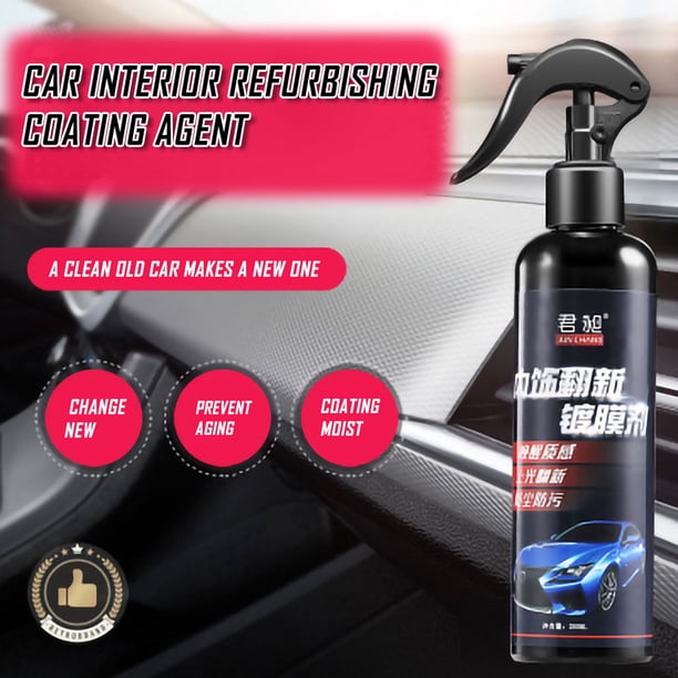 Xihbxyly Pasta de Recubrimiento Renovador para Autos, de Secado Rápido, para Limpieza Profunda de Cuero y Plásticos, de Larga Duración, Segura para El Interior Del Auto, de Fácil Aplicación, 120 Ml