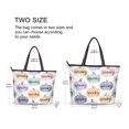 thumbnail image 2 of Women's Tote Handbag Cloth Handbag Large Tote Bag Shopping Bag Pumpkins with Spooky Text, 2 of 8