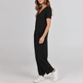 thumbnail image 5 of Women's Jumpsuit Soft Fabric Casual Loose Short Sleeve Spring Summer Autumn Daily Wear, 5 of 7