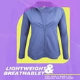 thumbnail image 4 of ACTIVE UNIFORMS Women's Ultra Soft Stretch Zip Up Scrub Jacket (Ceil Blue, Medium), 4 of 6