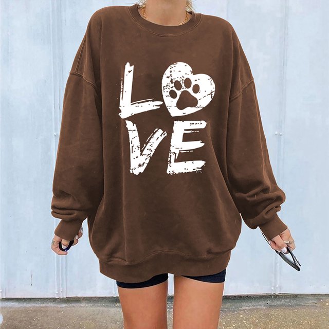 Puntoco - Sudadera de forro polar de manga larga con cuello redondo y estampado de calavera para mujer Puntoco Puntoco-5838