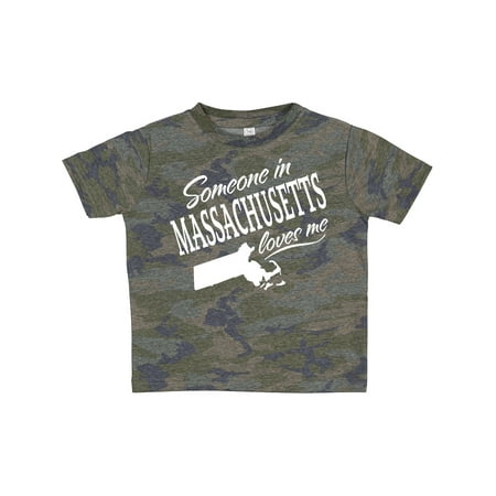 

Inktastic Someone in Massachusetts Loves Me Gift Toddler Boy or Toddler Girl T-Shirt