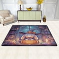 thumbnail image 2 of WOBOGO Pumpkin Bunny Carpet Non-Slip Rugs Soft Doormat 36×24in Living Dining Room Bedroom Decorative, 2 of 7