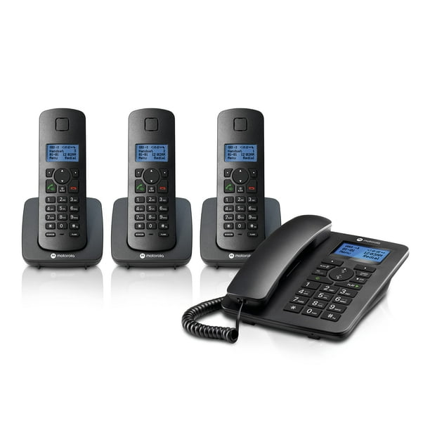 Sistema telefónico con cable Motorola Voice C42 + 3 Auriculares inalámbricos