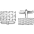 thumbnail image 1 of Sterling Silver Rhodium-Plated Cuff Links (20 X 15) Made In United States qq181, 1 of 5