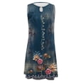 thumbnail image 3 of Womens Fashion Sleeveless Round Neck Casual Printed Dress, 3 of 5