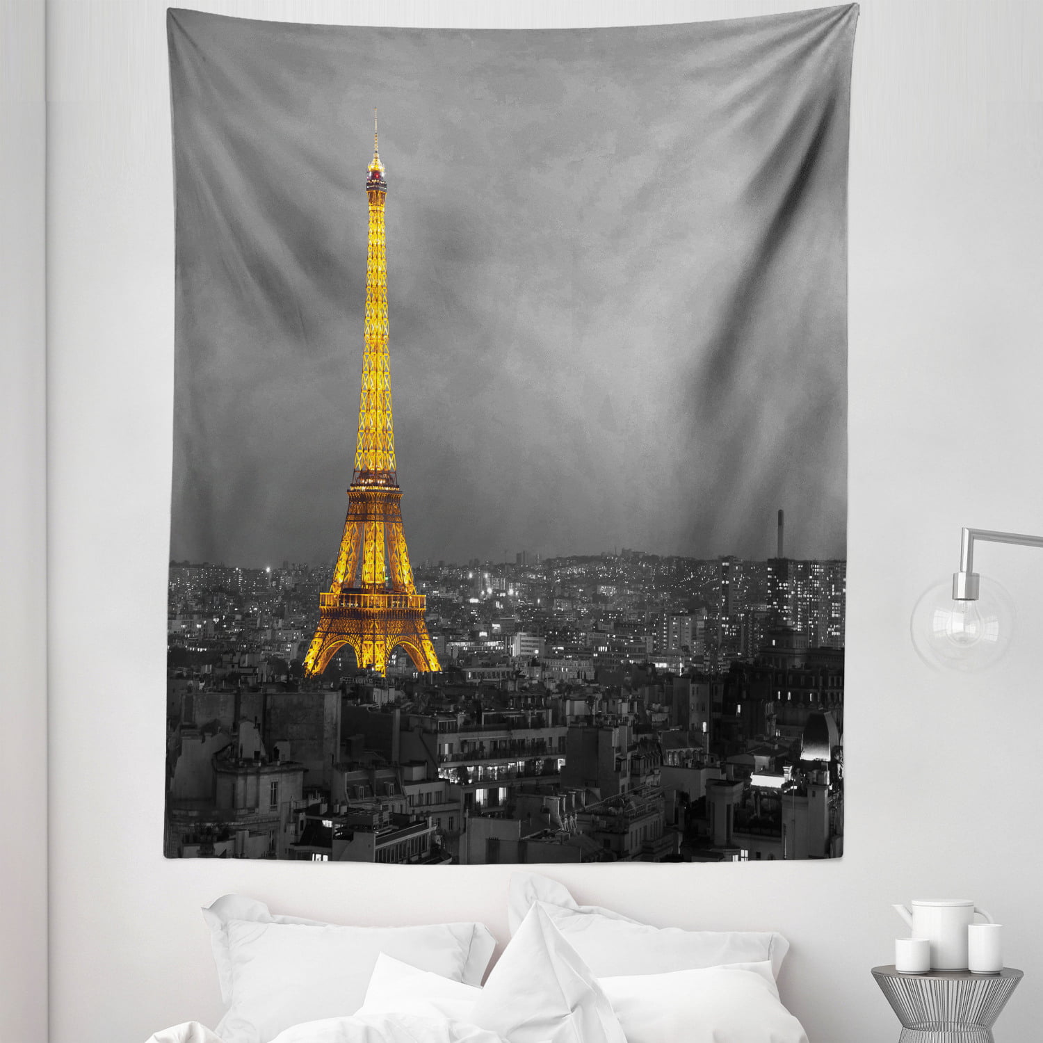 Eiffel Tower Tapestry Wall Hanging Mandala Bedspread Indian Home Decor 