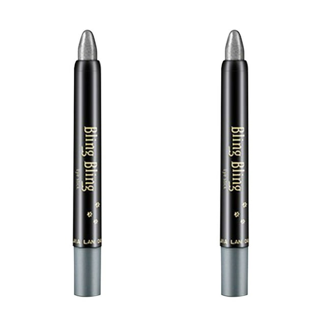 Fiudx Lápiz de Sombra de Ojos para Mujer Lápiz de Sombra de Ojos Flash Barra de Sombra de Ojos Continua 2 Piezas