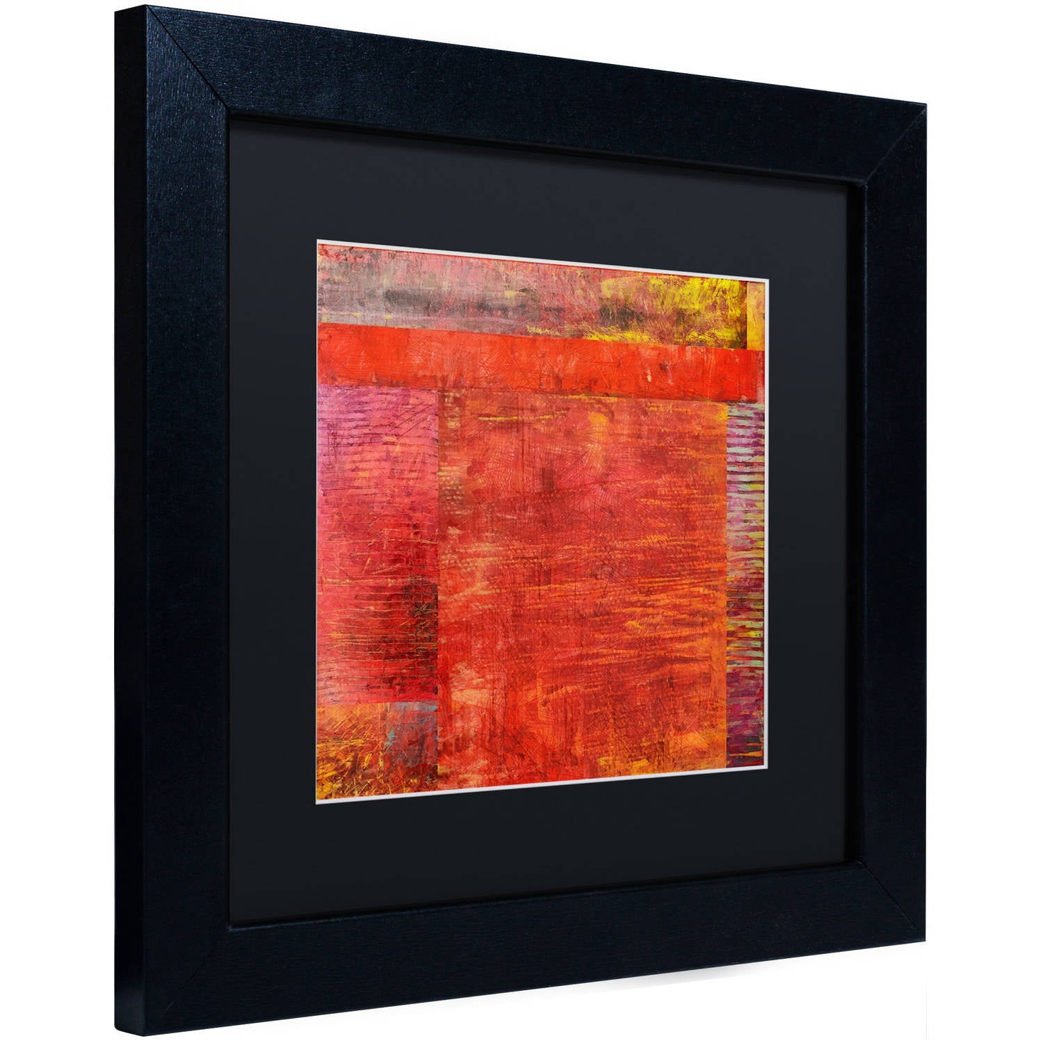 Trademark Fine Art "Essence of Red 2" Canvas Art by Michelle Calkins, Black Matte, Black Frame