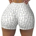 thumbnail image 2 of Lsque Cute Rabbit Pattern High Waisted Biker Shorts for Women-Tummy Control Fitness Athletic Workout Running Yoga Gym Shorts,Moisture-Wicking-, 2 of 9