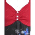 thumbnail image 4 of Camiseta en a de Talla Extra con Estampado de Mariposa y Copo de Nieve Ombre Rosegal  Mangas largas de talla grande, 4 of 5