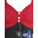 thumbnail image 4 of Camiseta en a de Talla Extra con Estampado de Mariposa y Copo de Nieve Ombre Rosegal  Mangas largas de talla grande, 4 of 5