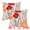 Safflower, variant on Unique Bargains Cotton Throw Pillow Cover Geometric Floral Cushion Covers (2 Count) Safflower 18" x 18"
