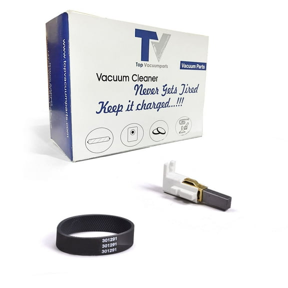 107110A Vacuum Carbon Brush 1Pk With 301291S Knurled Belts 2Pk