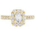 thumbnail image 2 of Unique Moments 1.50 ct Lab Grown Diamond Halo Emerald Engagement Ring in 10K Yellow Gold, 2 of 5