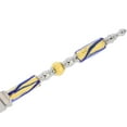 thumbnail image 2 of GlassOfVenice Italian Murano Glass Wedding Cake Knife - Blue Gold Waves, 2 of 4