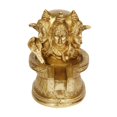thumbnail image 5 of Brass World Large Brass Shiva Mukhalingam Shivling Statue Three Face Shiv Lingam Bholenath Idol for Home Office Living Room Decor Vastu Dosh Pooja Marriage Gift, 5 of 5