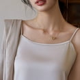 thumbnail image 3 of ManxiVoo Flowey Summer Satin Blend Loose Fit Camisole for Women Layering Under Suits Breathable Bottoming Top Ice Silk Texture L Size Beige, 3 of 5